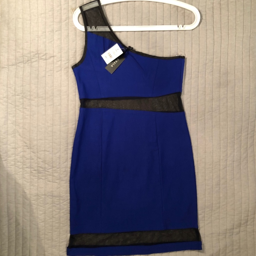 Sexy One Shoulder Sheer Mini Dress (NEW)